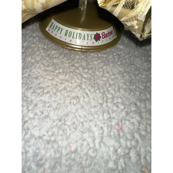 Mattel ‘96 Happy Holidays Barbie Doll Special Ed. W/ Stand African American - Picture 4 of 7